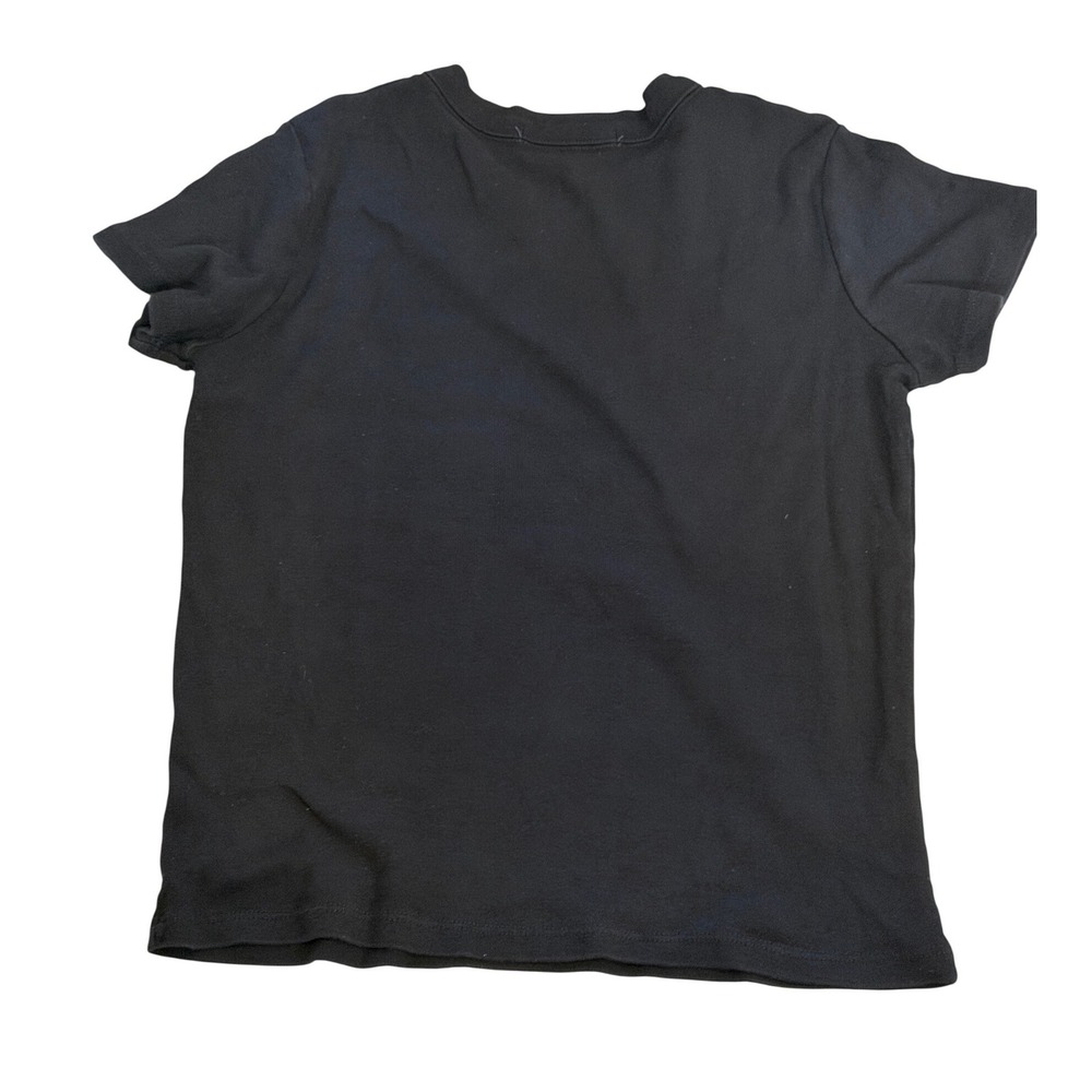 Brandy Melville Black Hailie Top Short Sleeve Crew Neck Tee One Size - Picture 3 of 6